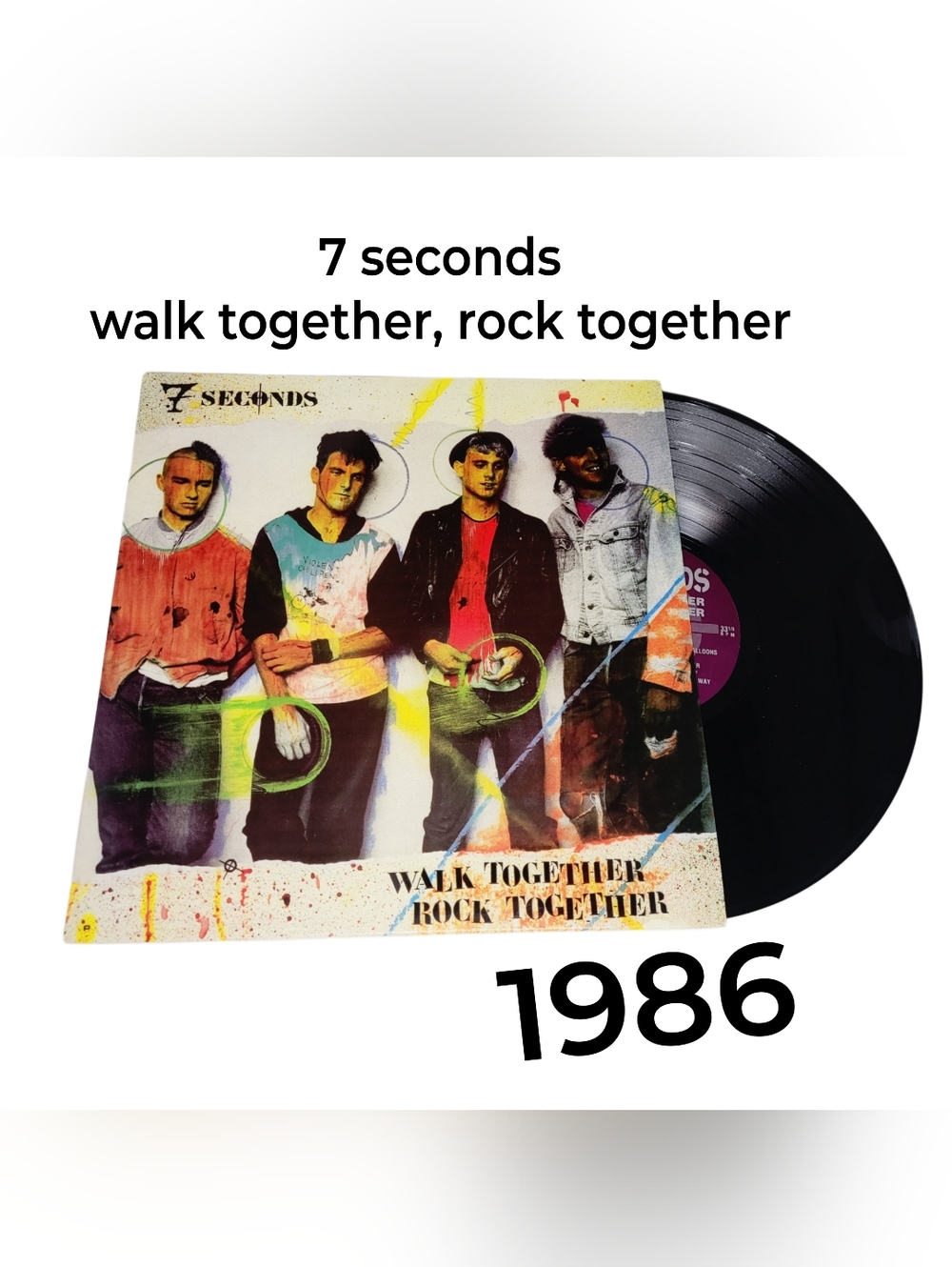 7 Seconds "Walk Together Rock Together" Vinyl LP 1986